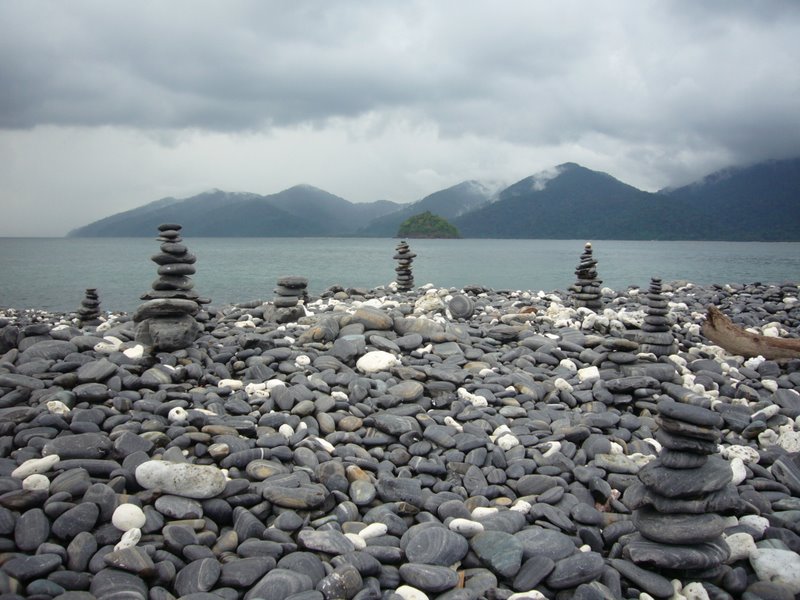 It is apparently bad luck to take a pebble away from here